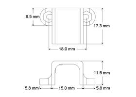 Extended bracket dimensions